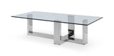 59 X 28 X 16 Clear Glass Coffee Table