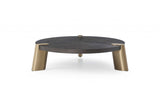 48 X 48 X 13 Wenge Veneer Stainless Steel Coffee Table