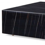 48 X 48 X 13 Wenge Veneer Stainless Steel Coffee Table