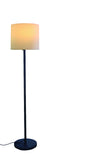 60" Traditional Shaped Floor Lamp With White Drum Shade