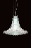 Shaded Empire Six Light Metal and Glass Flush Ceiling Light With Clear Shades