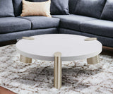 40 X 40 X 13 Matte White Finish Coffee Table