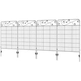 4 Pack, Steel, Foldable, Fence, Trellis, Panel, Animal, Barrier