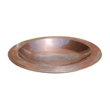 24-inch, Diameter, Round, Copper Plated, Brass, Large, Bird Bath, Rimmed Bowl, Birdbath