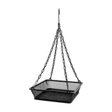 Heavy Duty, Black, Iron Mesh Bird, Feeder, Seed Tray, Easy to Hang, Chain