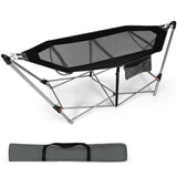 Black, Portable, Camping, Foldable, Hammock, Stand, Carry Case