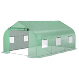 11.5 ft x 9.8 ft., Greenhouse, Green, PE Cover, Heavy Duty, Steel Frame