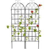 Set of 2, 6-Ft, Heavy Duty, Outdoor, Galvanized Metal, Garden Trellis