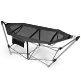 Grey, Portable, Camping, Foldable, Hammock, Stand, Carry Case