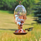 Copper, Glass, Hummingbird Feeder, 32 Fl. oz, Nectar Capacity