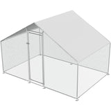 9.8 Ft x 6.5 Ft, Outdoor, Metal, Walk-in, Chicken Coop, Cage, Waterproof Cover