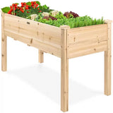 Outdoor, 4-ft x 2-ft, Fir Wood, Raised, Garden Bed, Planter Box