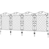 4 Pack, Steel, Foldable, Fence, Trellis, Panel, Animal, Barrier, Arch, Floral