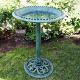 Outdoor, Garden, Bird, Bath, birdbath, Bowl, Stand, Green, Bronze, birds