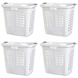 Set of 4 Heavy Duty Plastic Laundry Hamper Dirty Clothes Basket